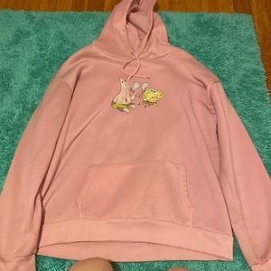 Pink SpongeBob and Patrick hoodie. Size M